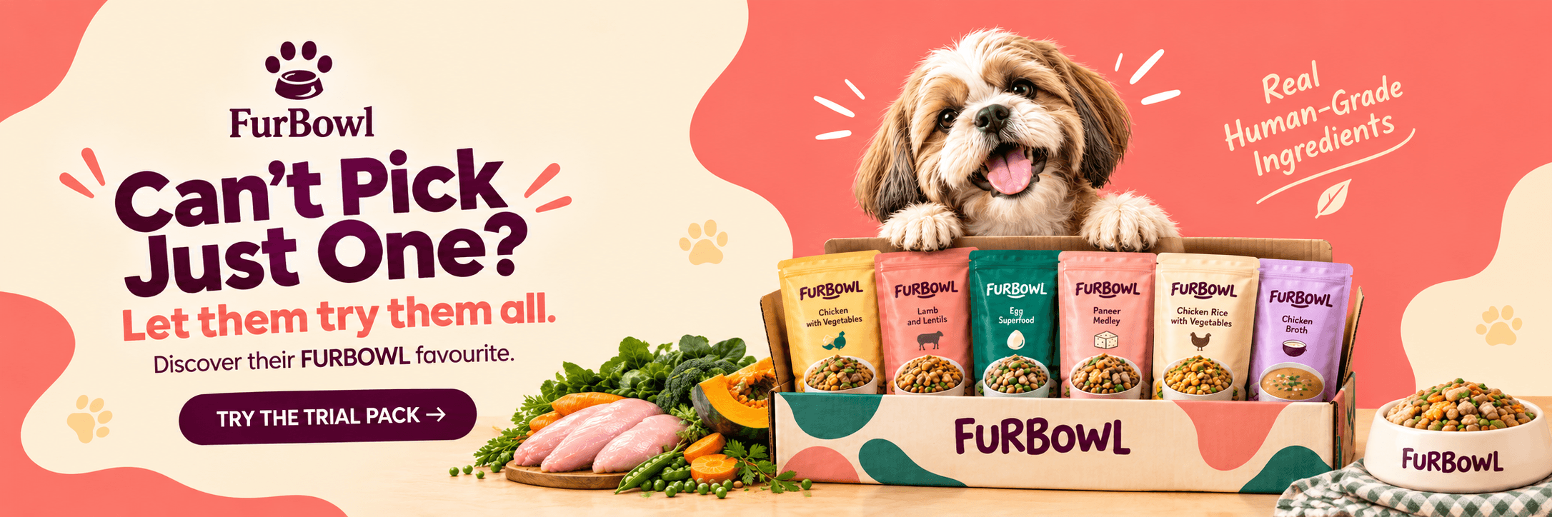 FurBowl — Can't Pick Just One? Let them try them all. Try the trial pack.